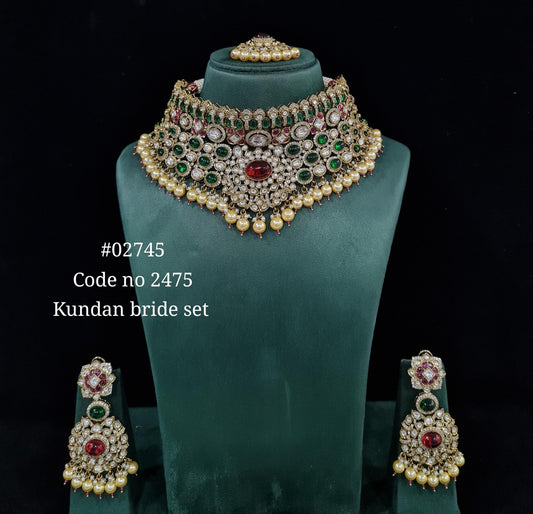 Kundan bride set 02745 - KRISHNA'S SWETA JEWELLERY