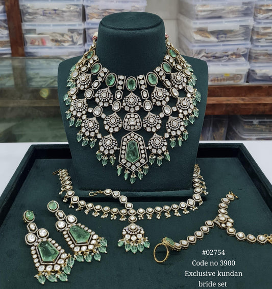 Kundan bride set 02754 - KRISHNA'S SWETA JEWELLERY