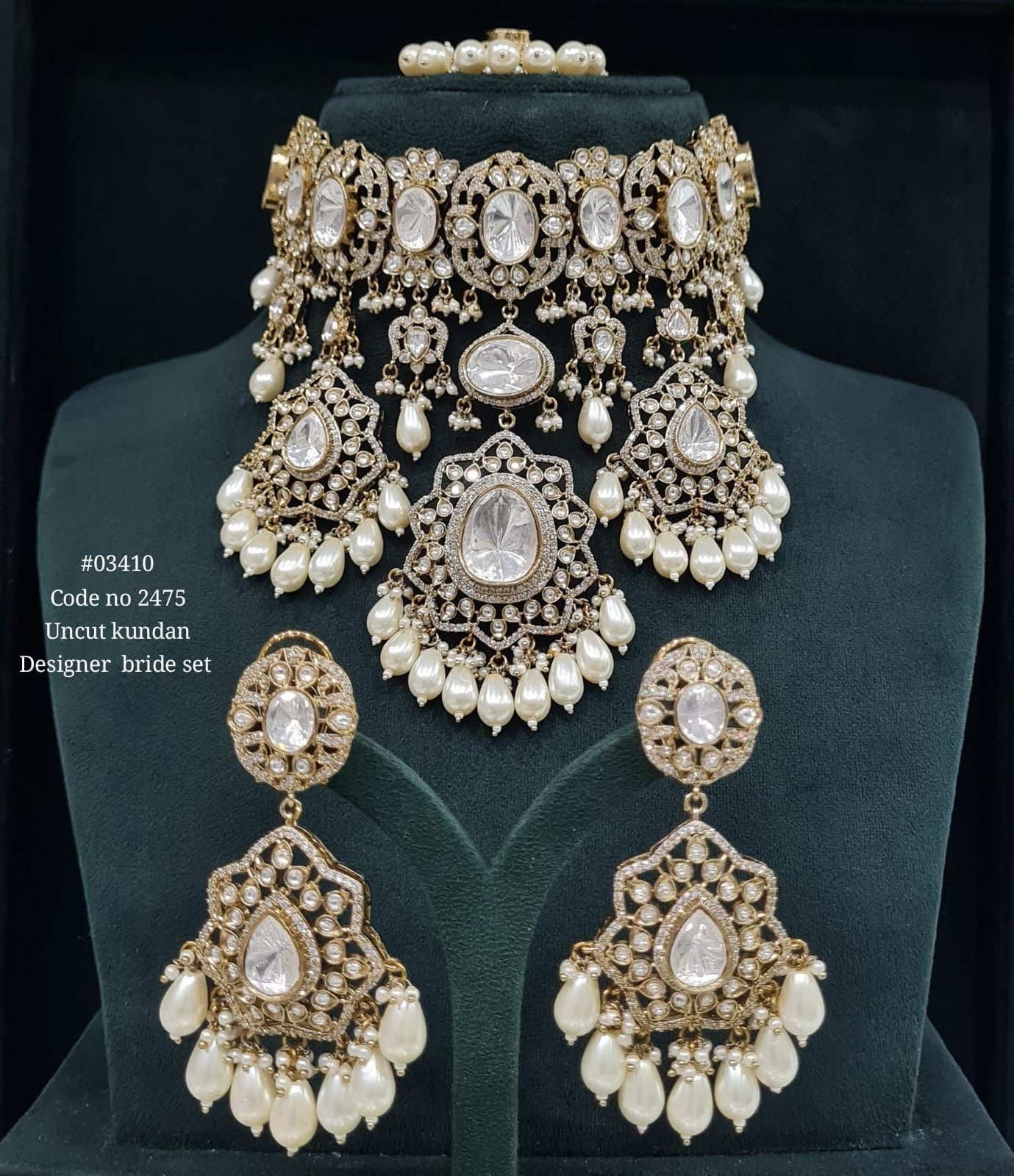 Kundan Bride Set 03410 - KRISHNA'S SWETA JEWELLERY