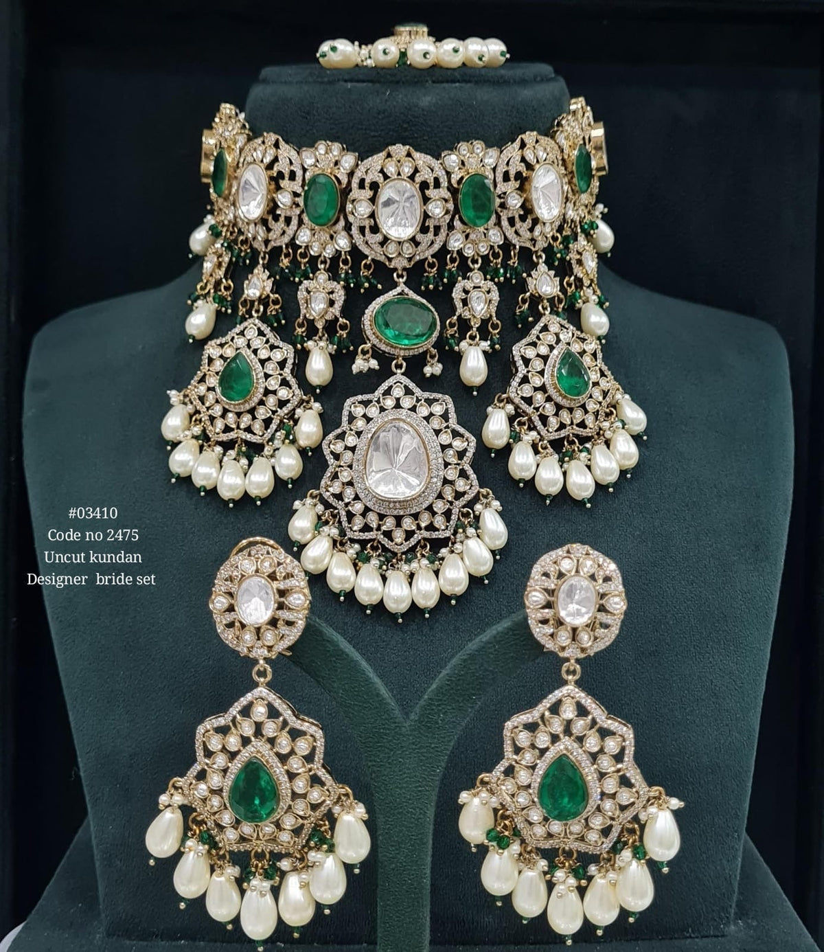 Kundan Bride Set 03410 - KRISHNA'S SWETA JEWELLERY