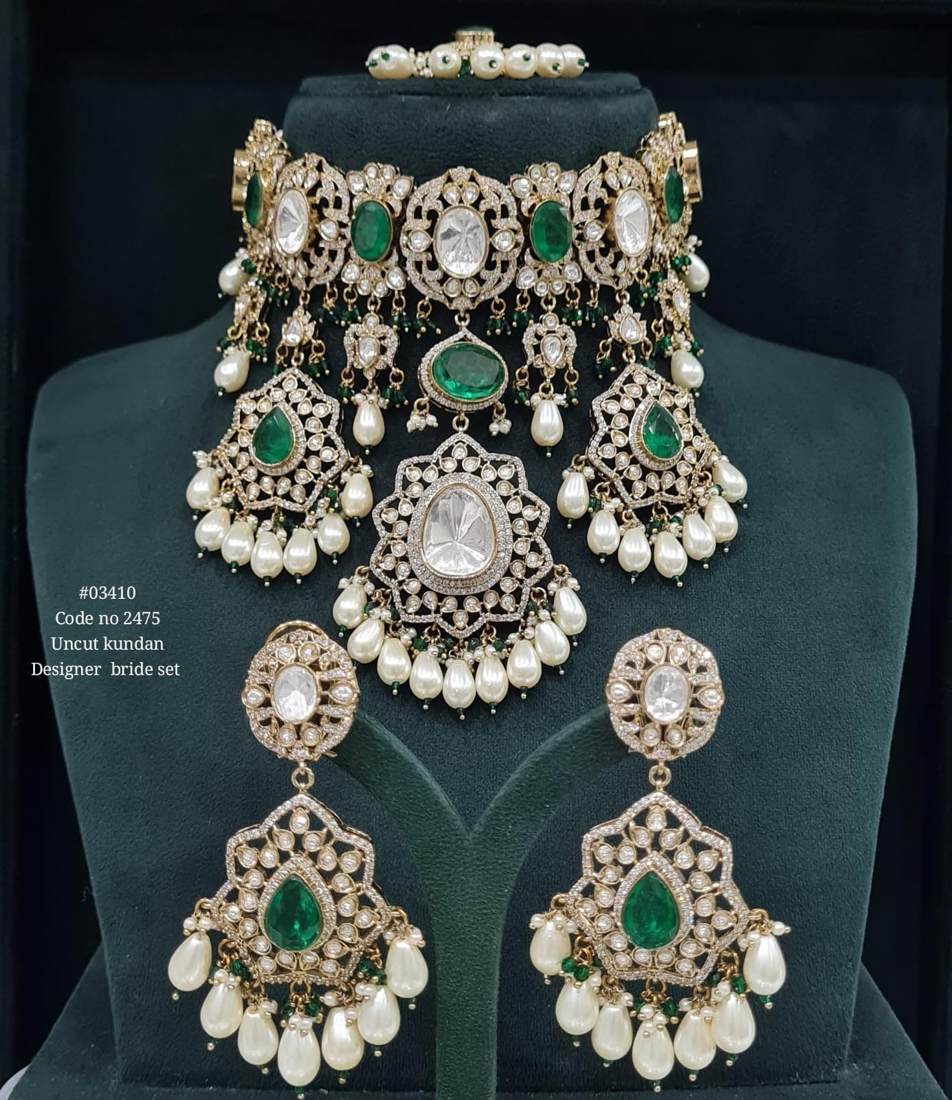 Kundan Bride Set 03410 - KRISHNA'S SWETA JEWELLERY