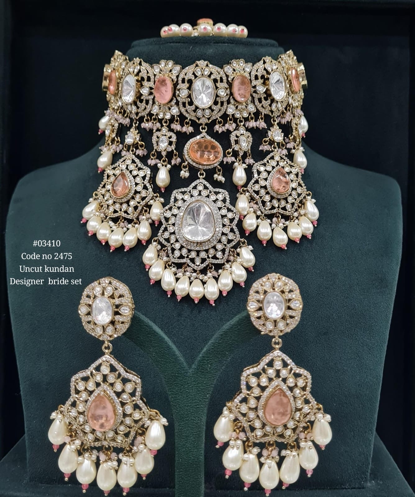 Kundan Bride Set 03410 - KRISHNA'S SWETA JEWELLERY