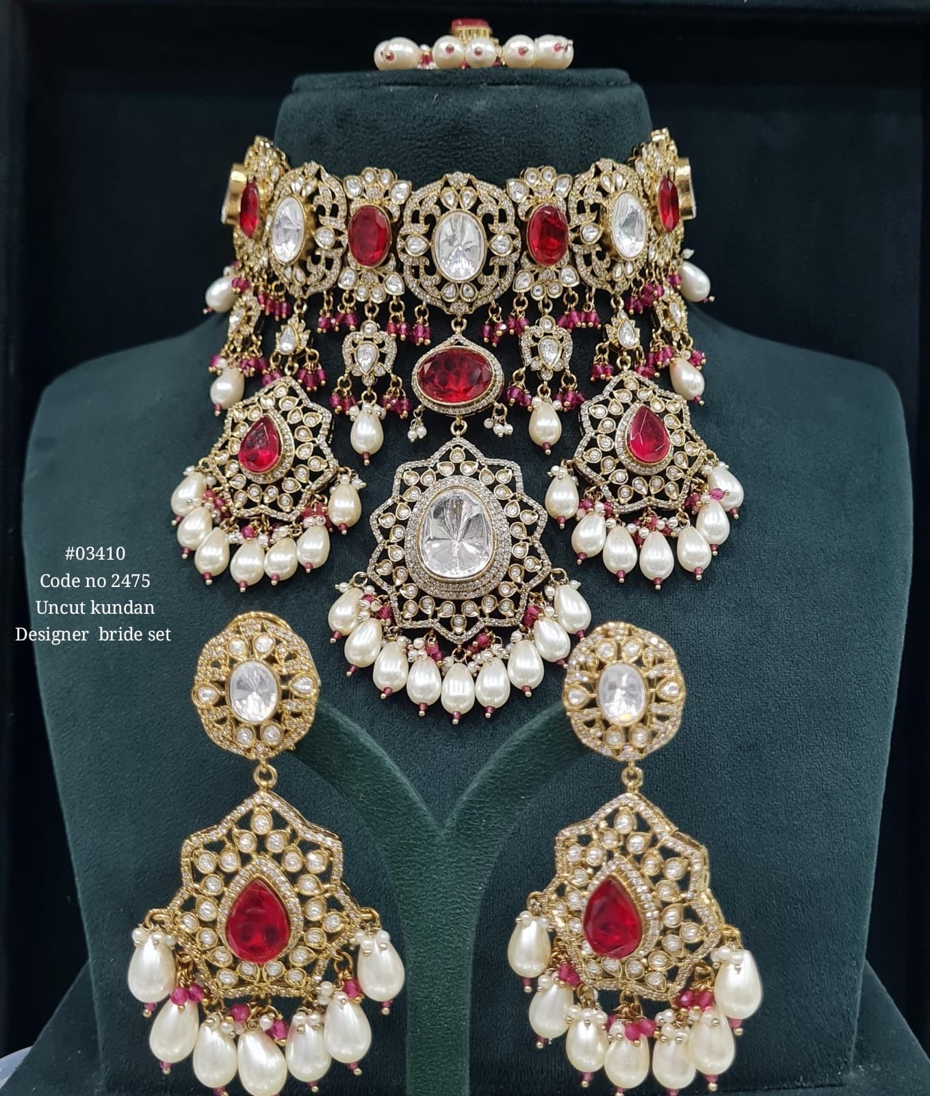 Kundan Bride Set 03410 - KRISHNA'S SWETA JEWELLERY
