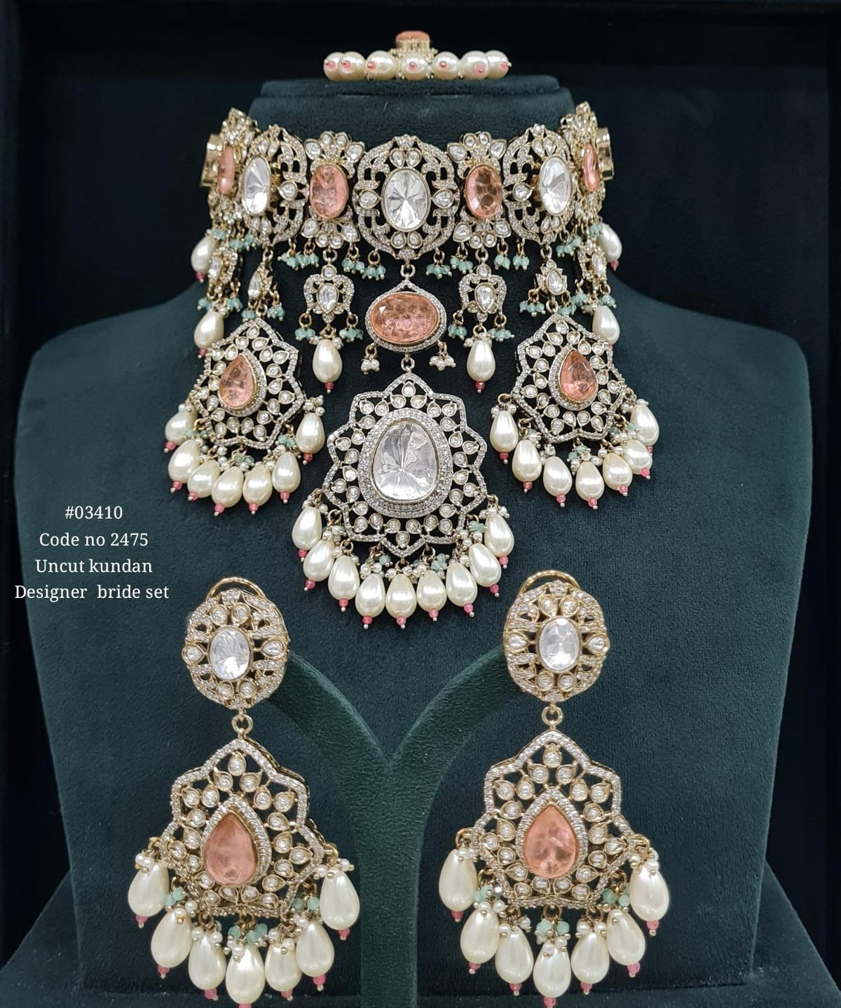 Kundan Bride Set 03410 - KRISHNA'S SWETA JEWELLERY