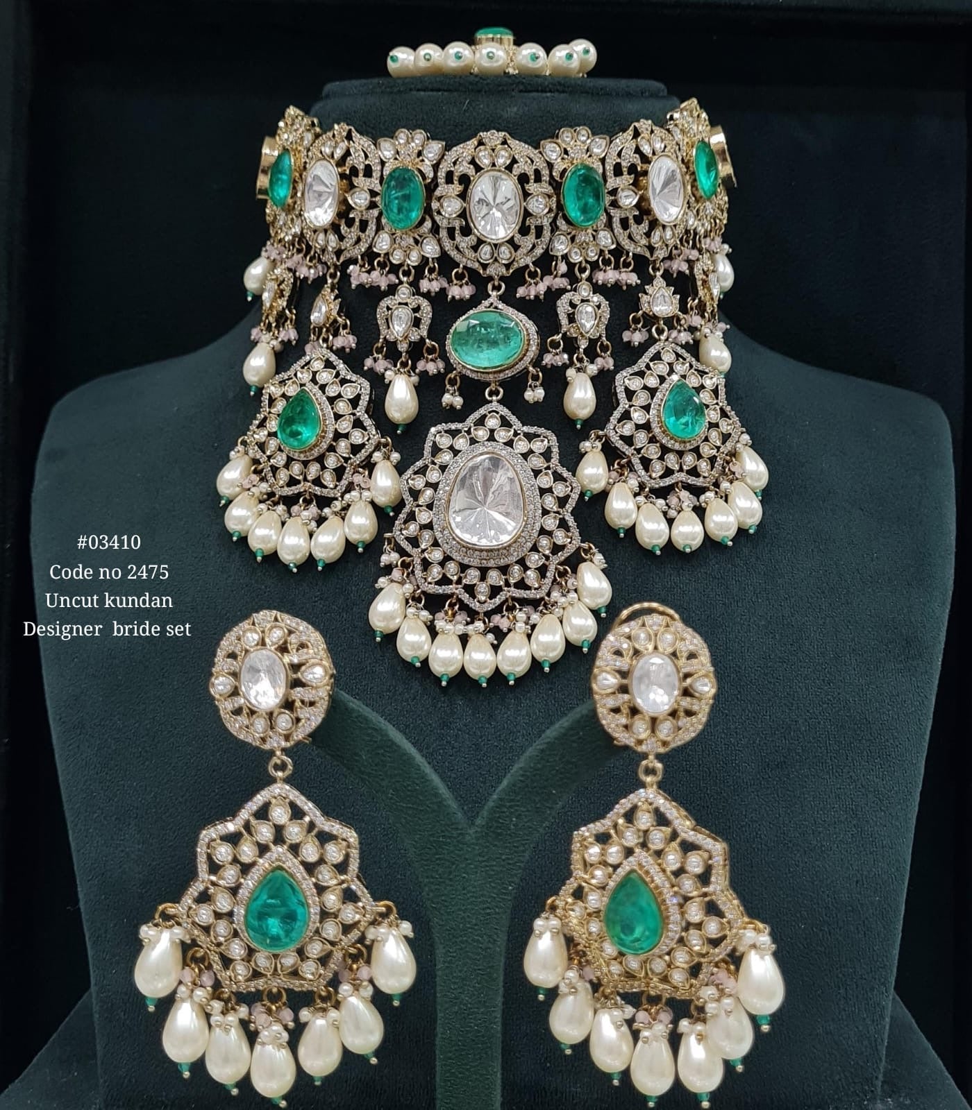 Kundan Bride Set 03410 - KRISHNA'S SWETA JEWELLERY