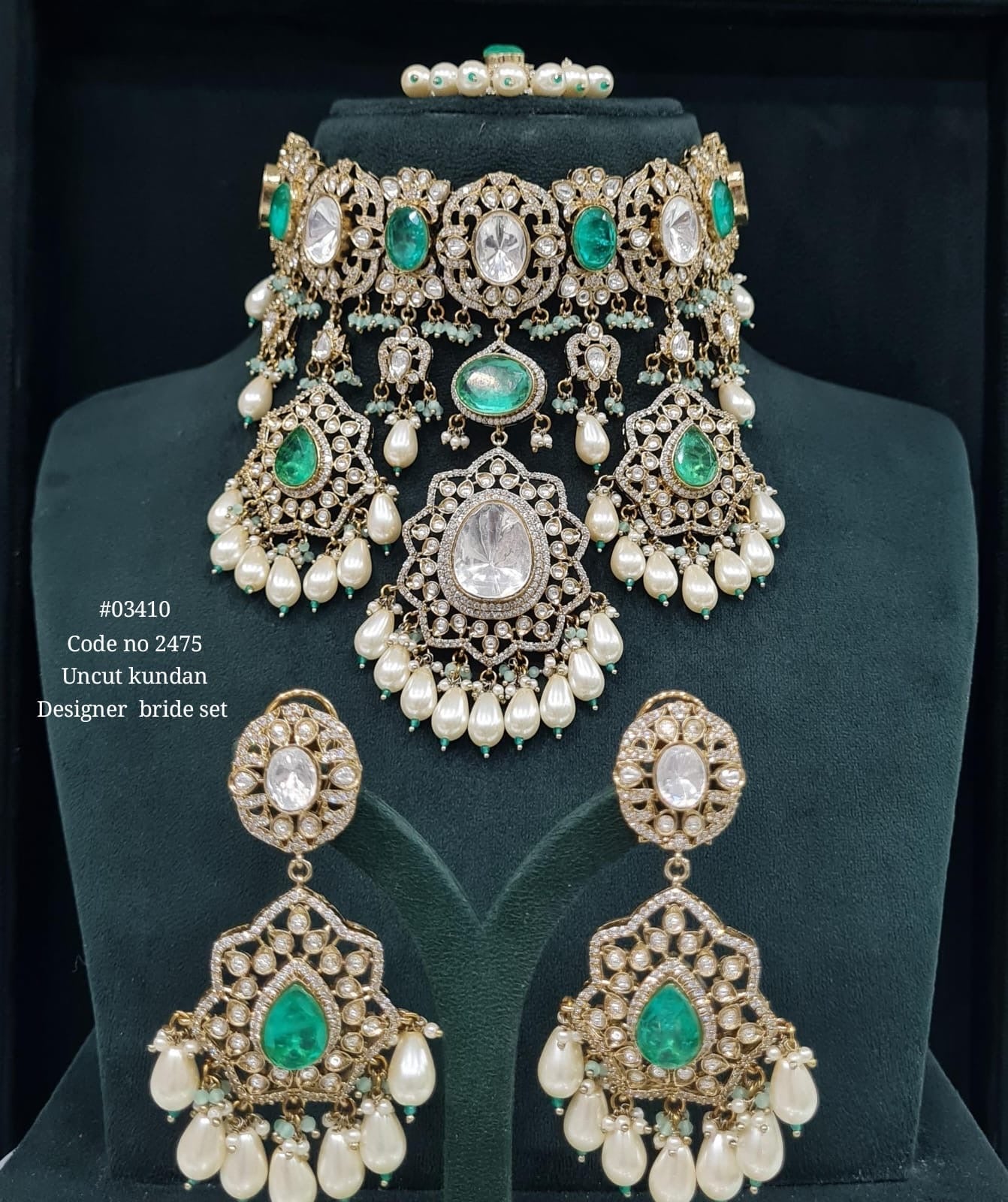 Kundan Bride Set 03410 - KRISHNA'S SWETA JEWELLERY