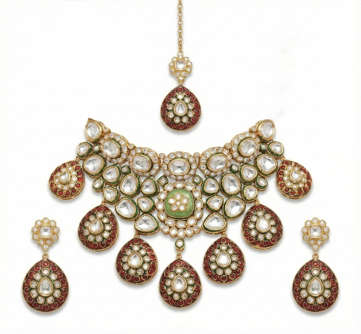 Kundan Bride Set 03476 - KRISHNA'S SWETA JEWELLERY