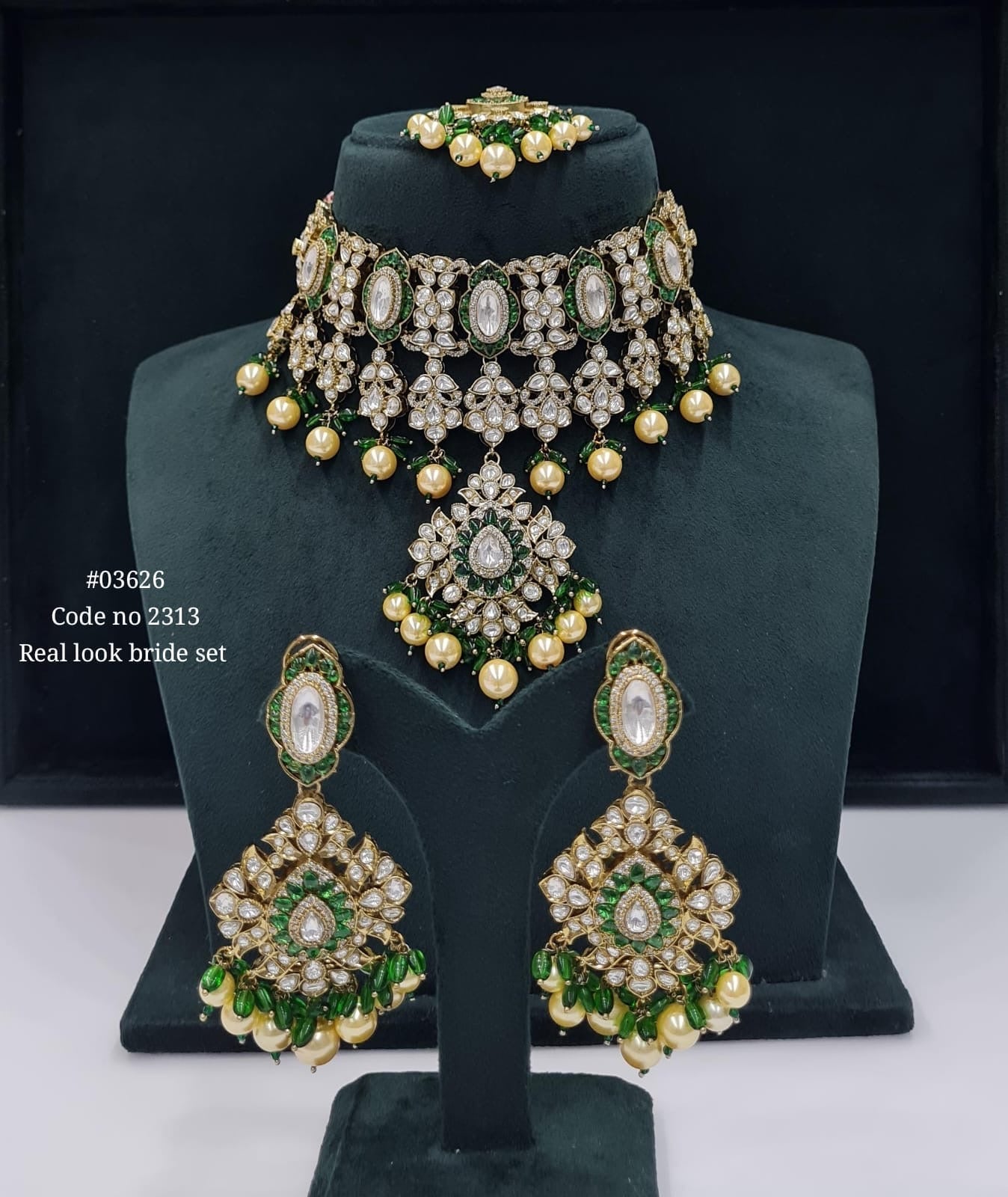 Kundan Bride Set 03626 - KRISHNA'S SWETA JEWELLERY