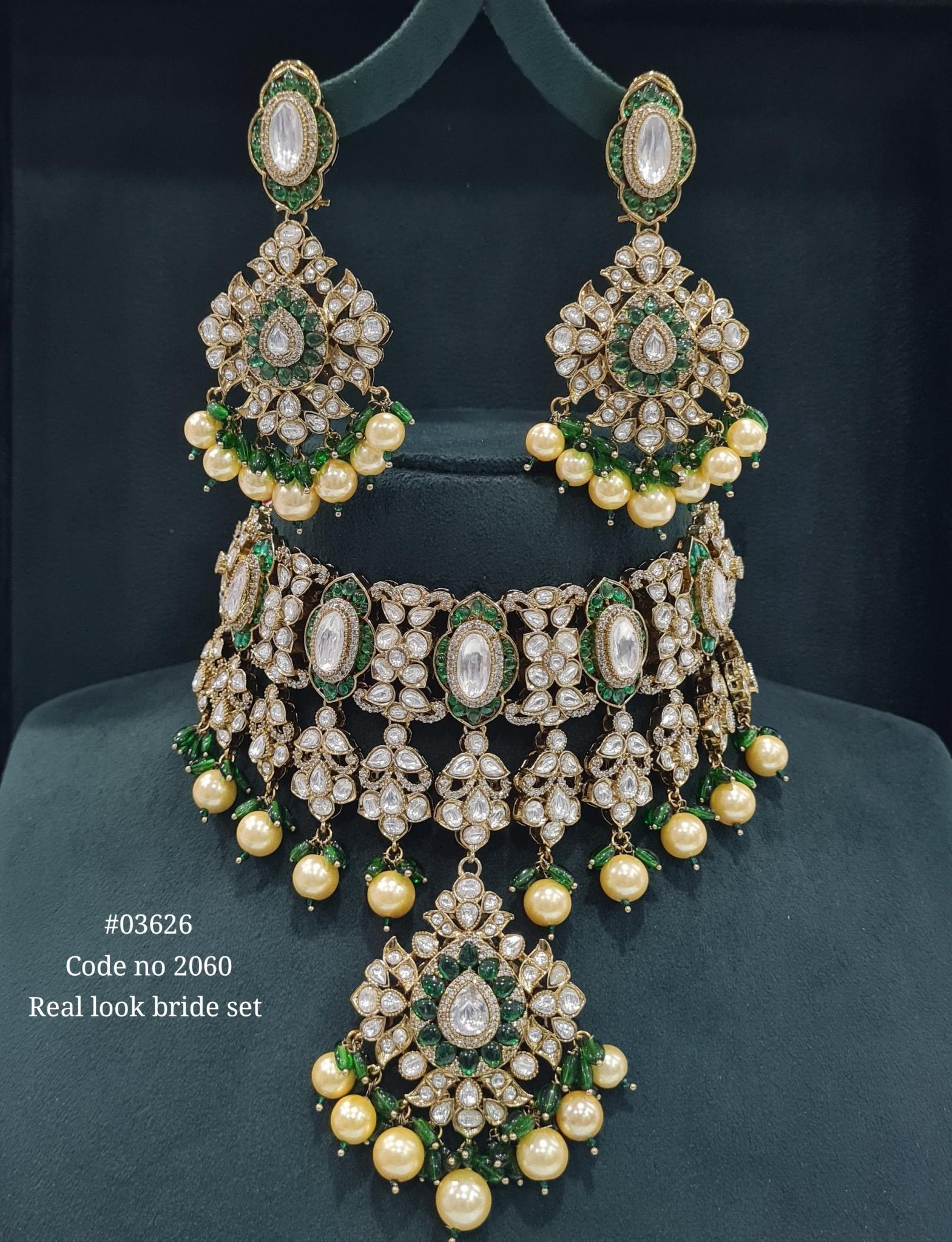 Kundan Bride Set 03626 - KRISHNA'S SWETA JEWELLERY