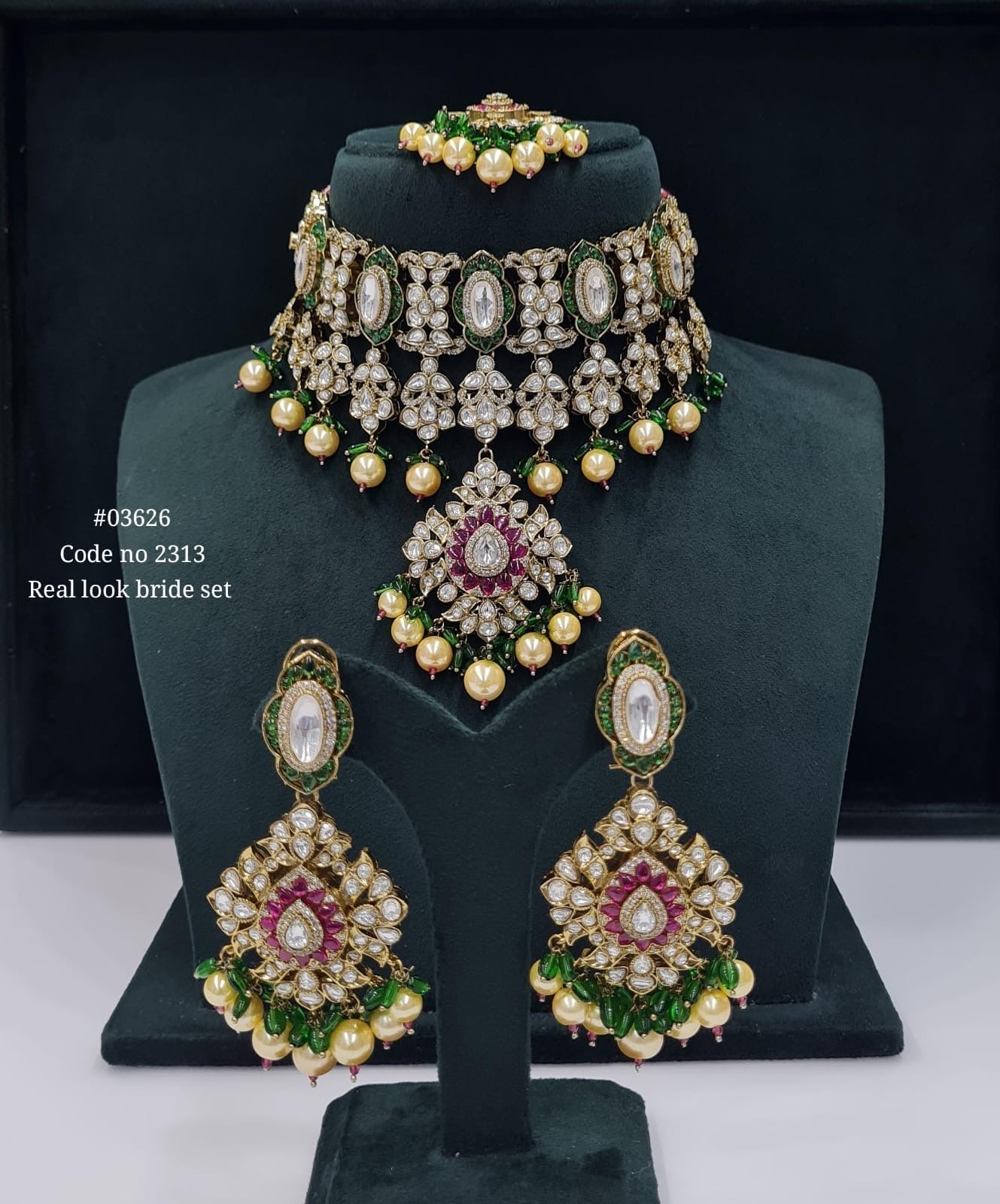Kundan Bride Set 03626 - KRISHNA'S SWETA JEWELLERY