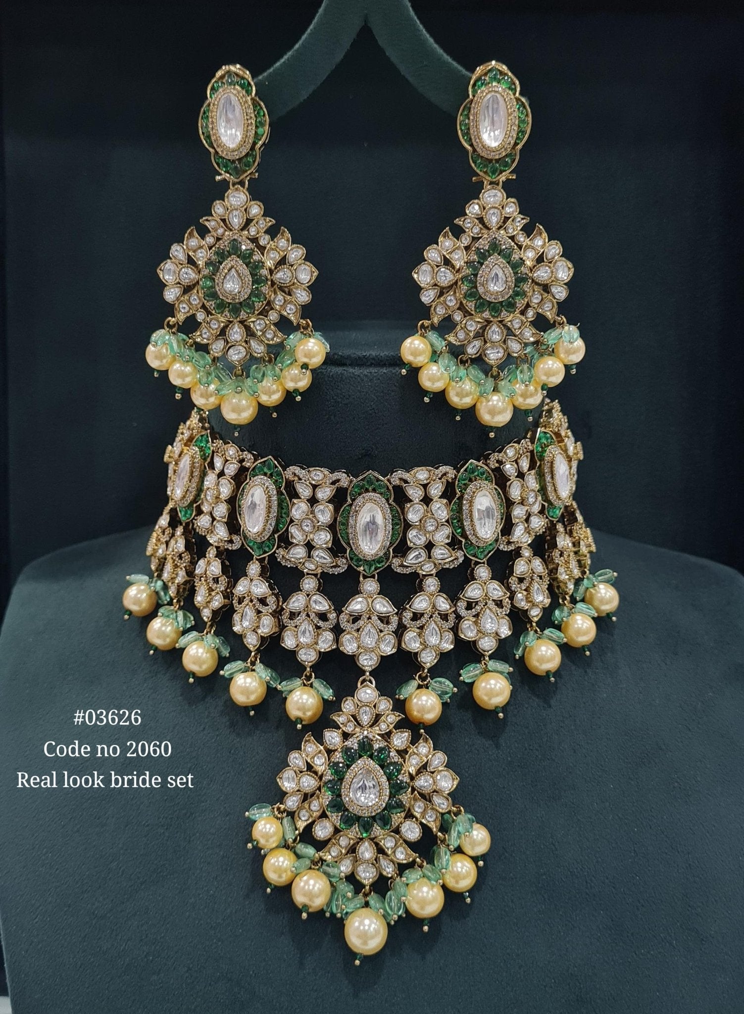 Kundan Bride Set 03626 - KRISHNA'S SWETA JEWELLERY