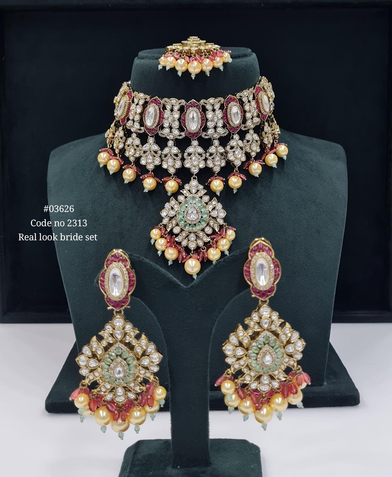 Kundan Bride Set 03626 - KRISHNA'S SWETA JEWELLERY