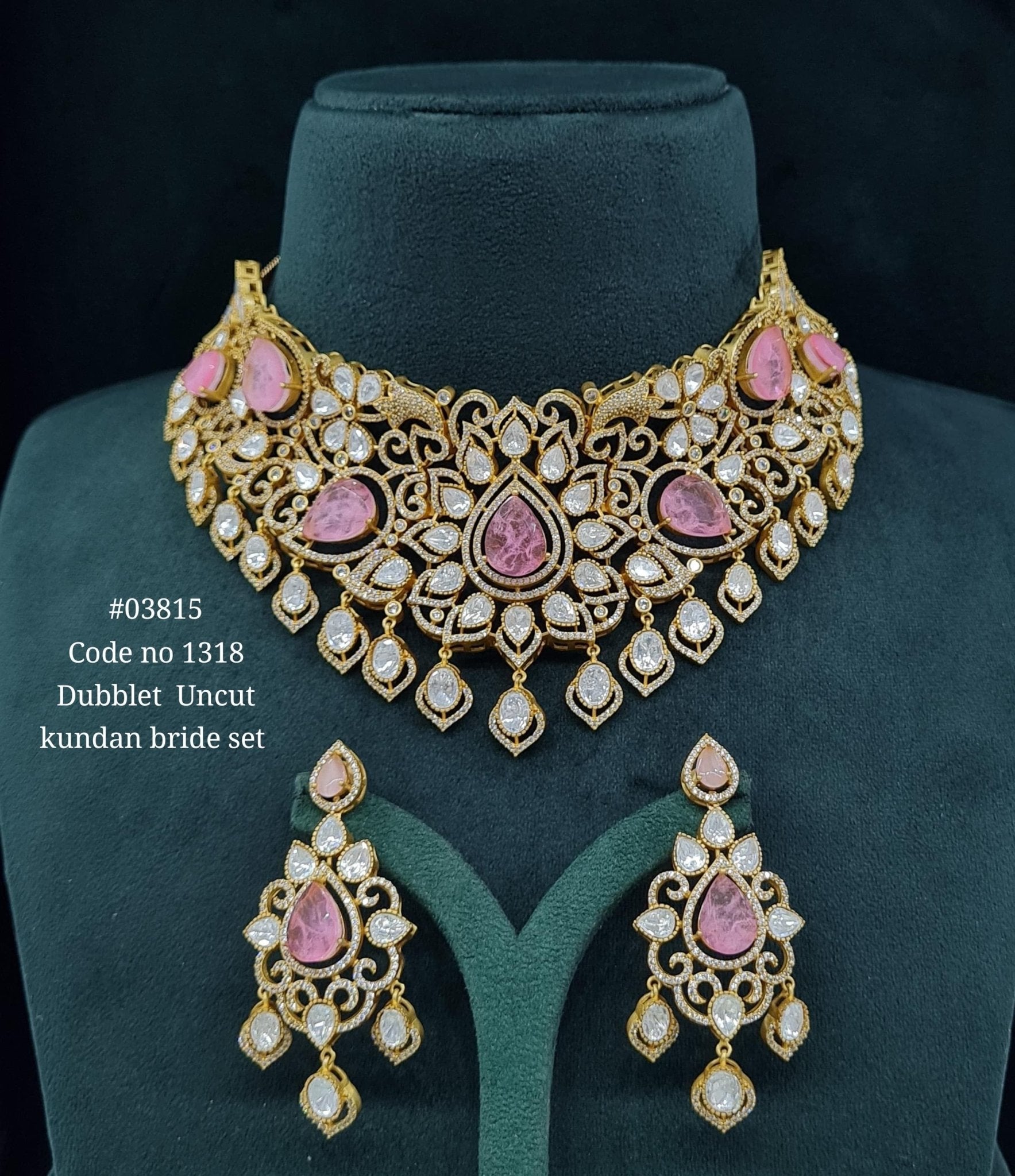Kundan Bride Set 03815 - KRISHNA'S SWETA JEWELLERY