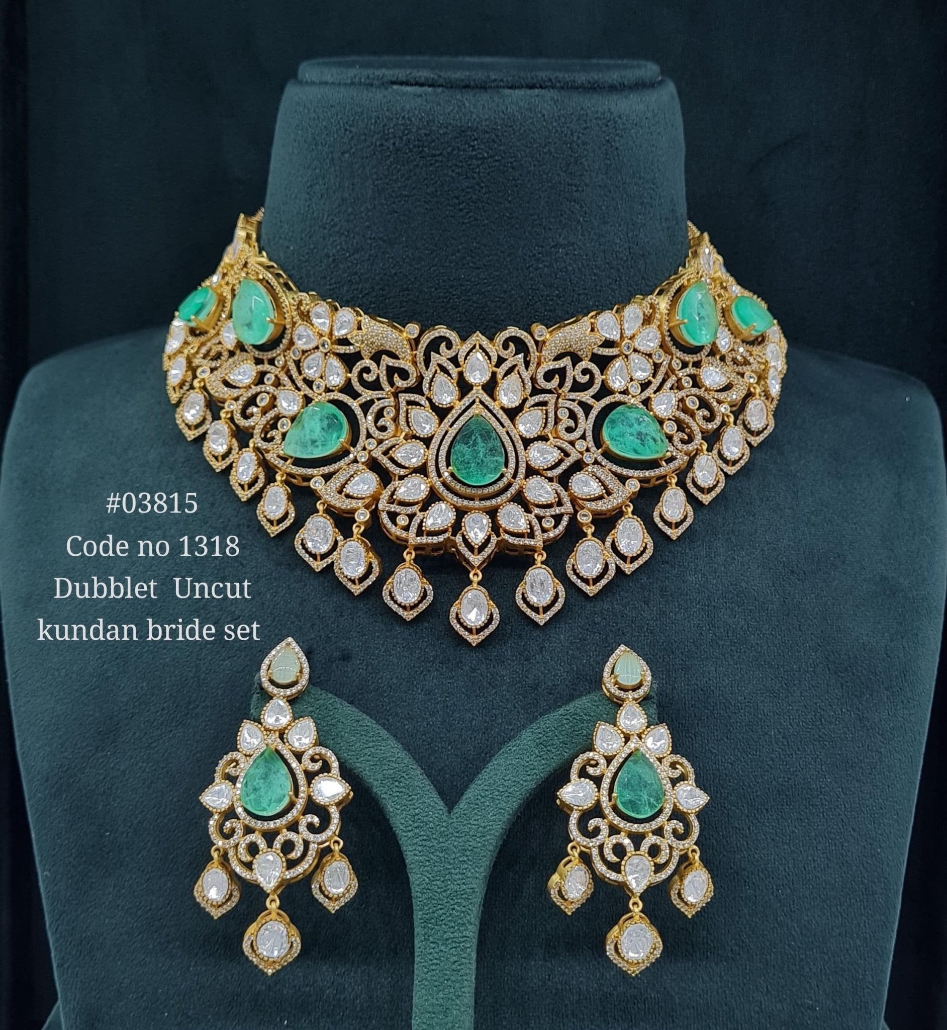 Kundan Bride Set 03815 - KRISHNA'S SWETA JEWELLERY