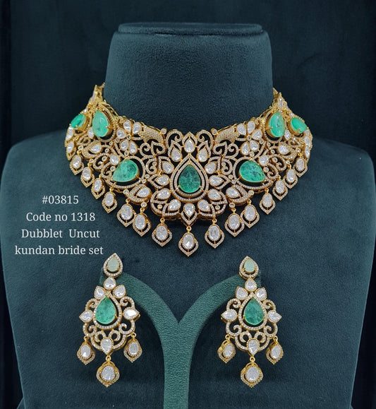 Kundan Bride Set 03815 - KRISHNA'S SWETA JEWELLERY