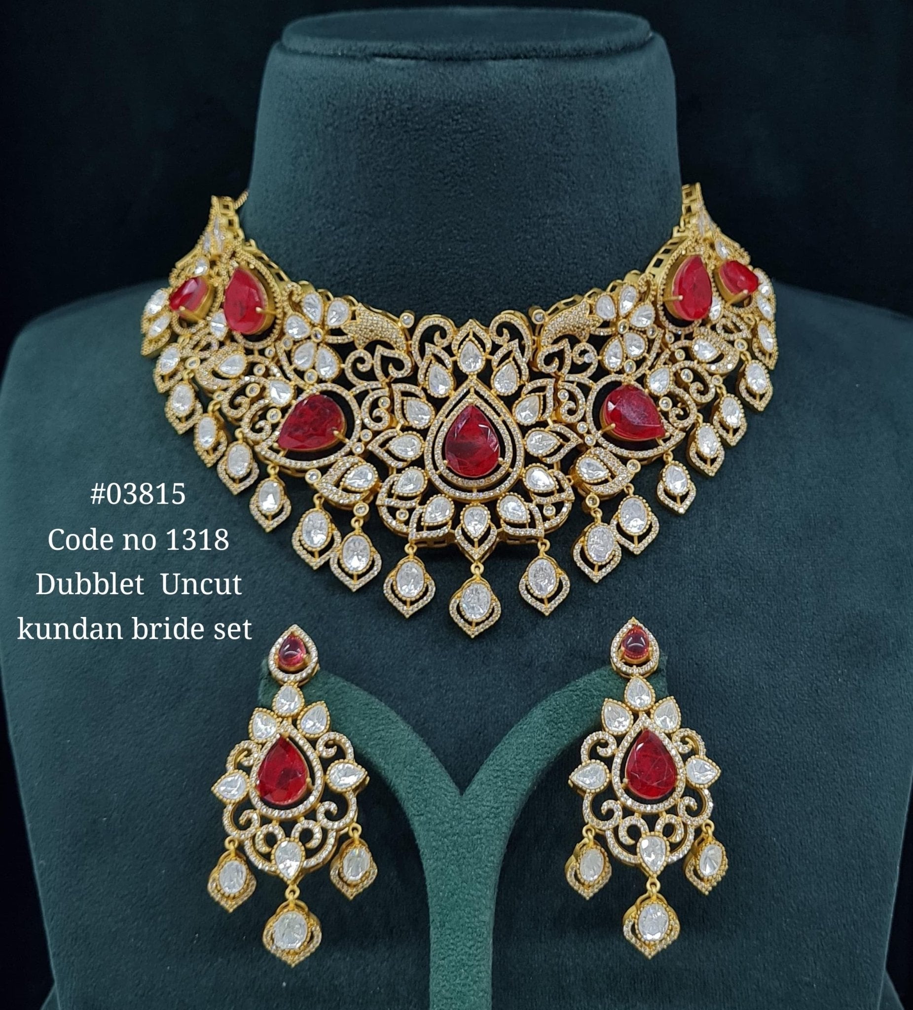 Kundan Bride Set 03815 - KRISHNA'S SWETA JEWELLERY