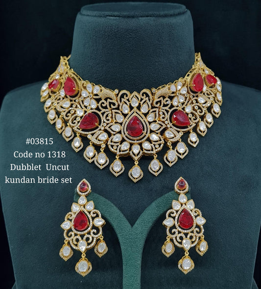 Kundan Bride Set 03815 - KRISHNA'S SWETA JEWELLERY
