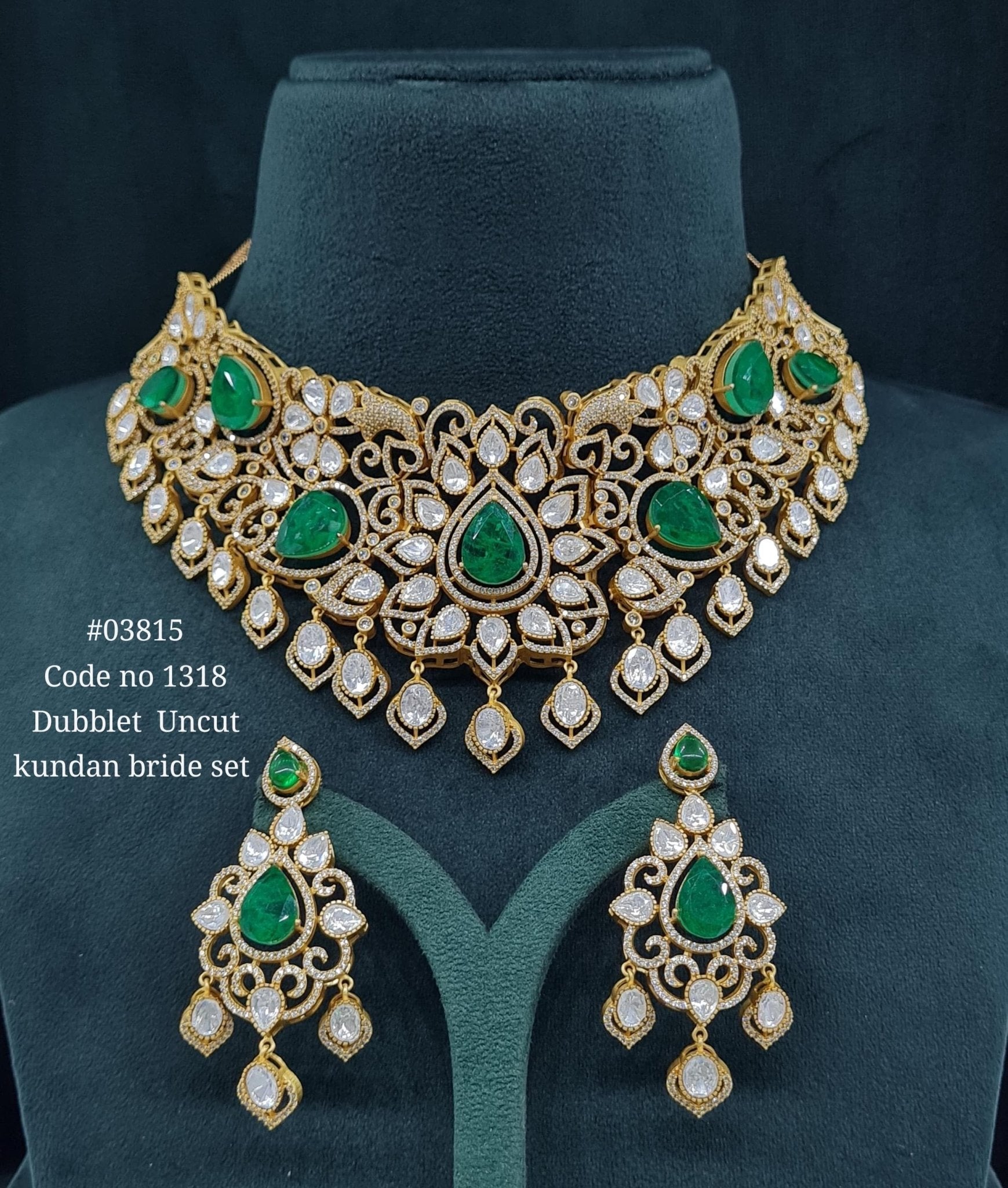 Kundan Bride Set 03815 - KRISHNA'S SWETA JEWELLERY