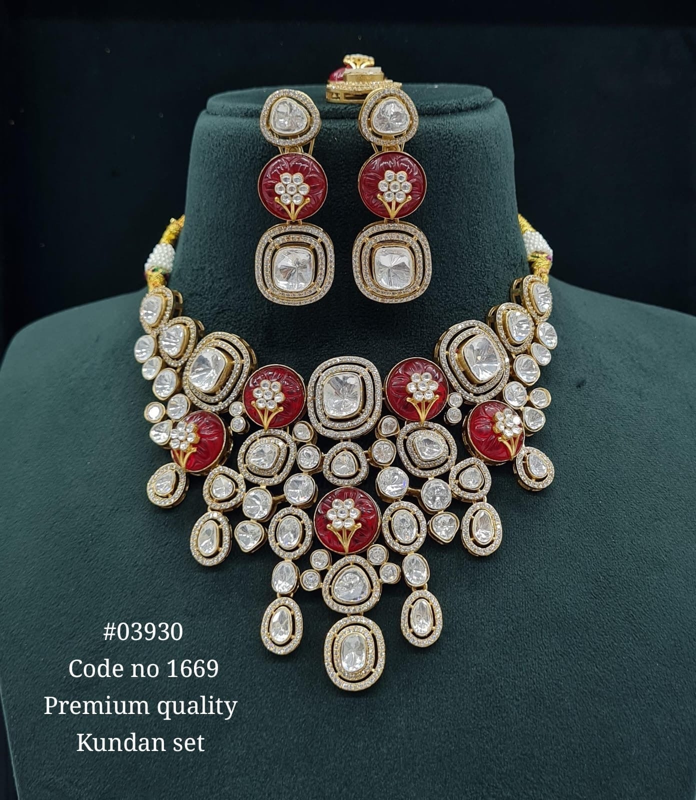 Kundan Bride Set 03930 - KRISHNA'S SWETA JEWELLERY