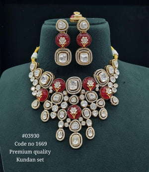 Kundan Bride Set 03930 - KRISHNA'S SWETA JEWELLERY