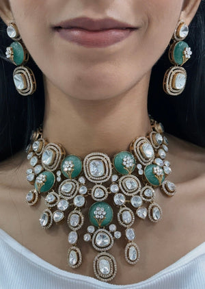 Kundan Bride Set 03930 - KRISHNA'S SWETA JEWELLERY