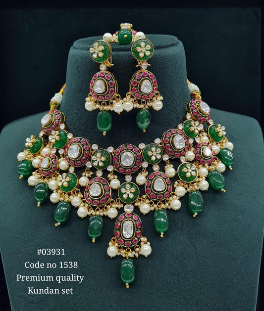 Kundan Bride Set 03931 - KRISHNA'S SWETA JEWELLERY