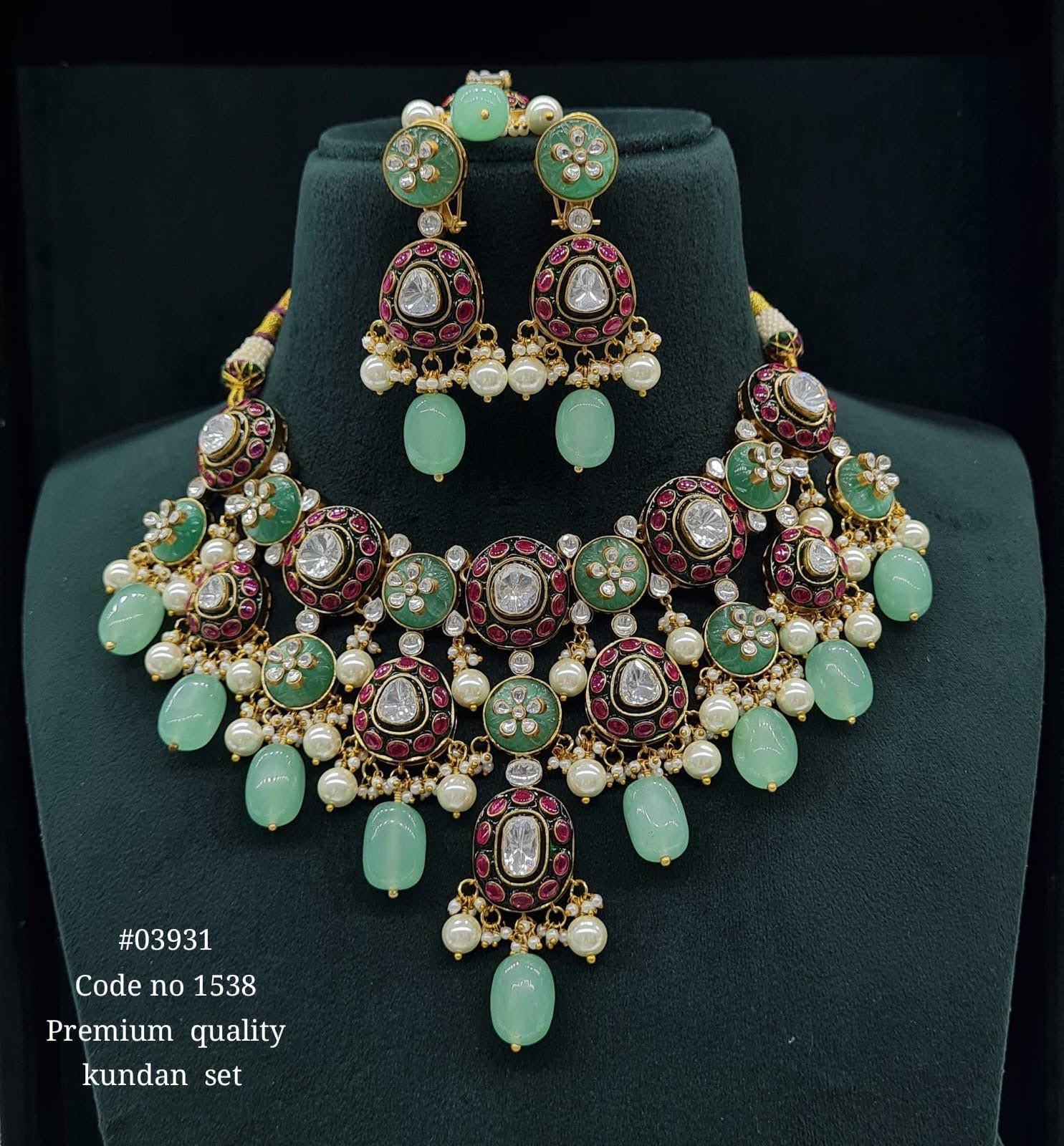 Kundan Bride Set 03931 - KRISHNA'S SWETA JEWELLERY