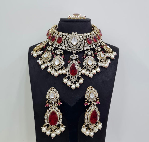 Kundan Bride Set 05348 - KRISHNA'S SWETA JEWELLERY