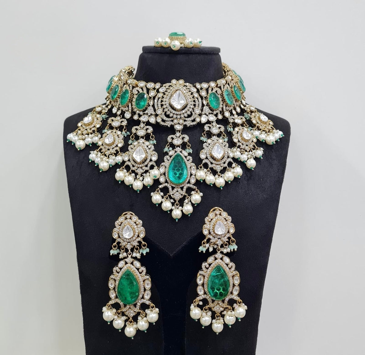 Kundan Bride Set 05348 - KRISHNA'S SWETA JEWELLERY