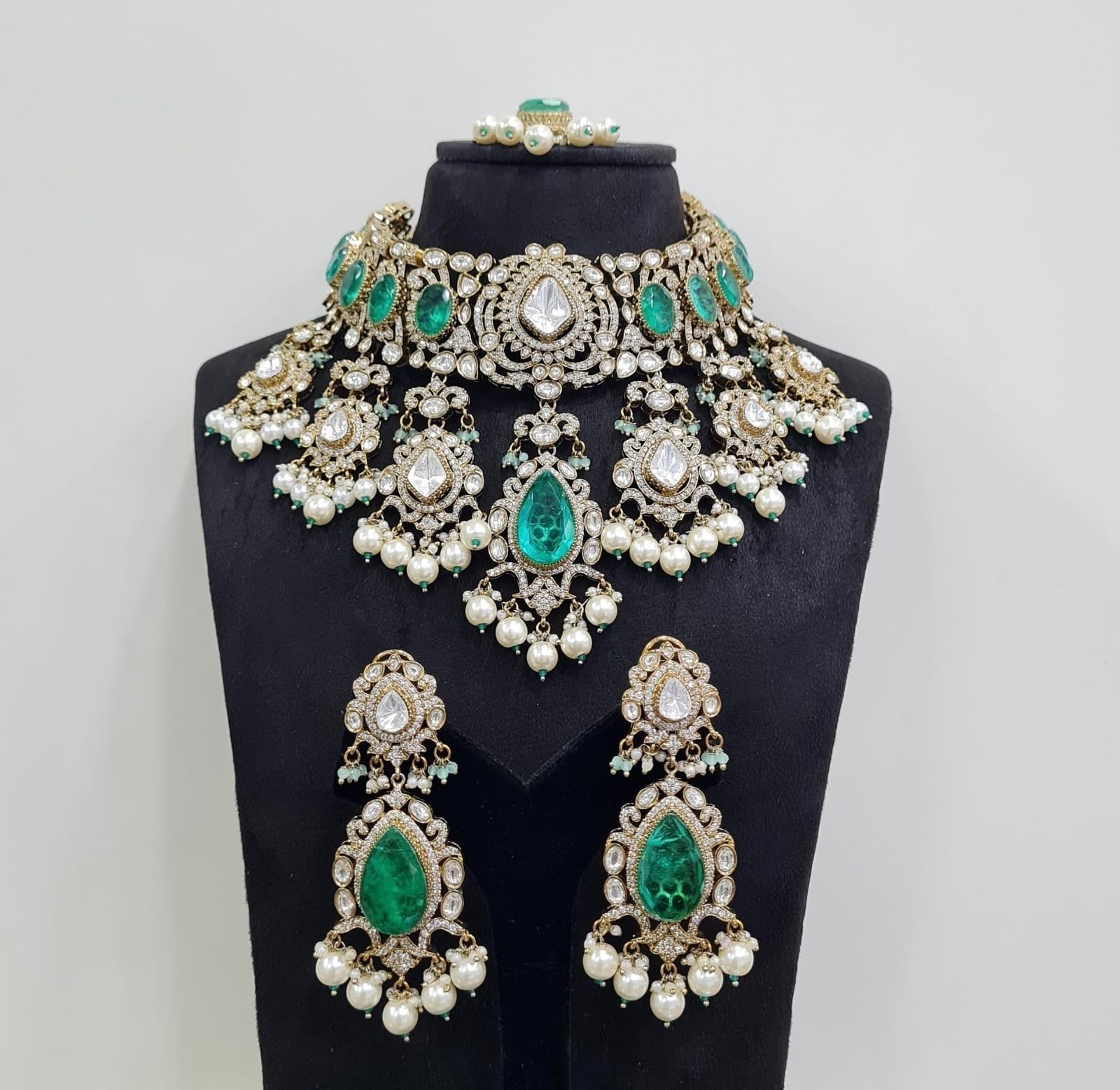 Kundan Bride Set 05348 - KRISHNA'S SWETA JEWELLERY