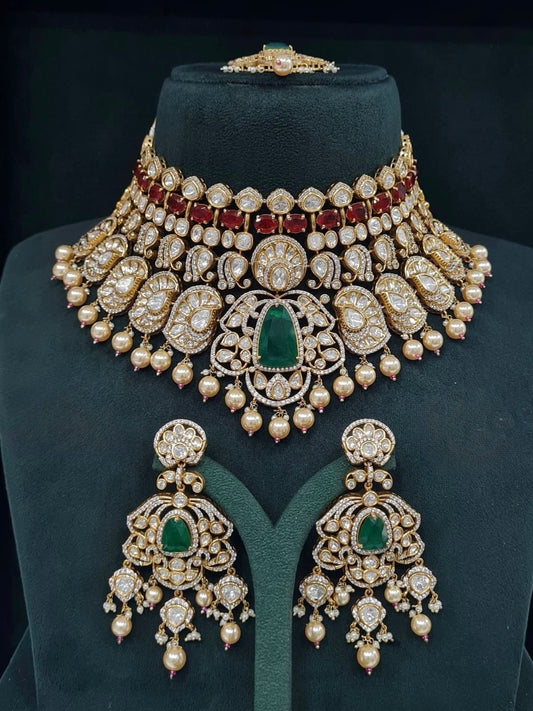 Kundan Bride Set 05499 - KRISHNA'S SWETA JEWELLERY