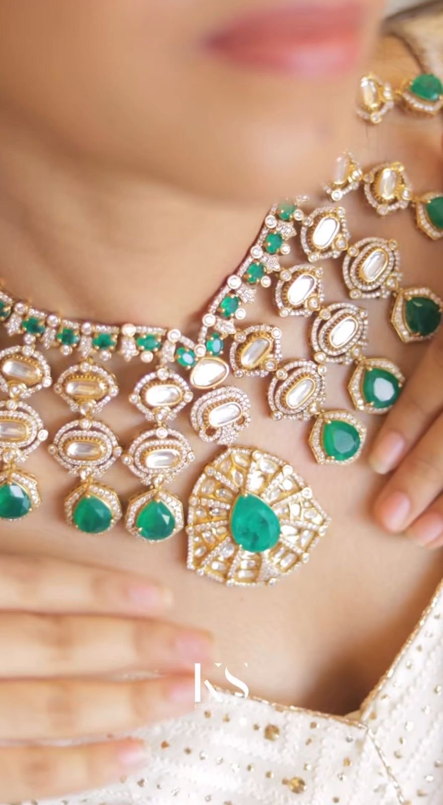 Kundan Bride Set 05501 - KRISHNA'S SWETA JEWELLERY