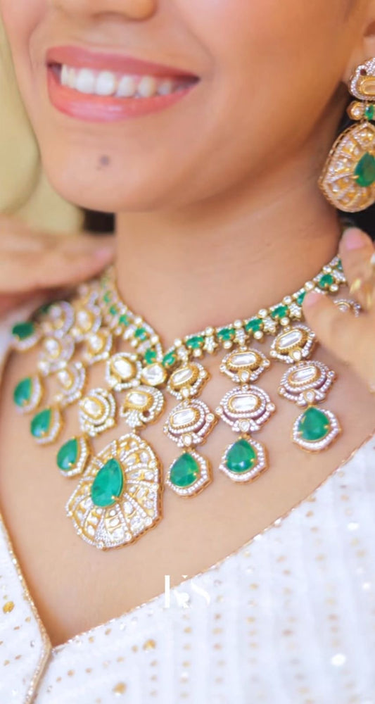 Kundan Bride Set 05501 - KRISHNA'S SWETA JEWELLERY