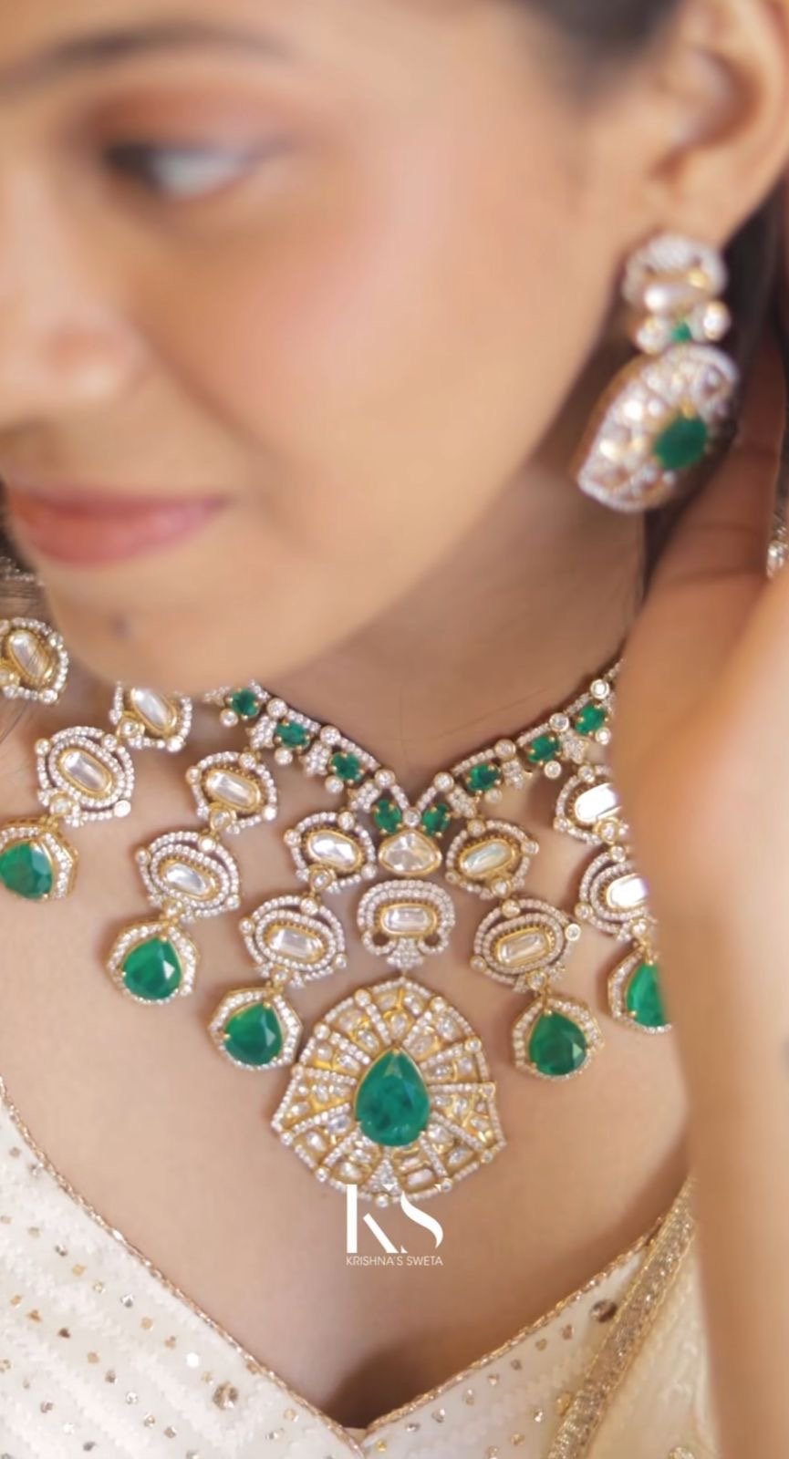 Kundan Bride Set 05501 - KRISHNA'S SWETA JEWELLERY