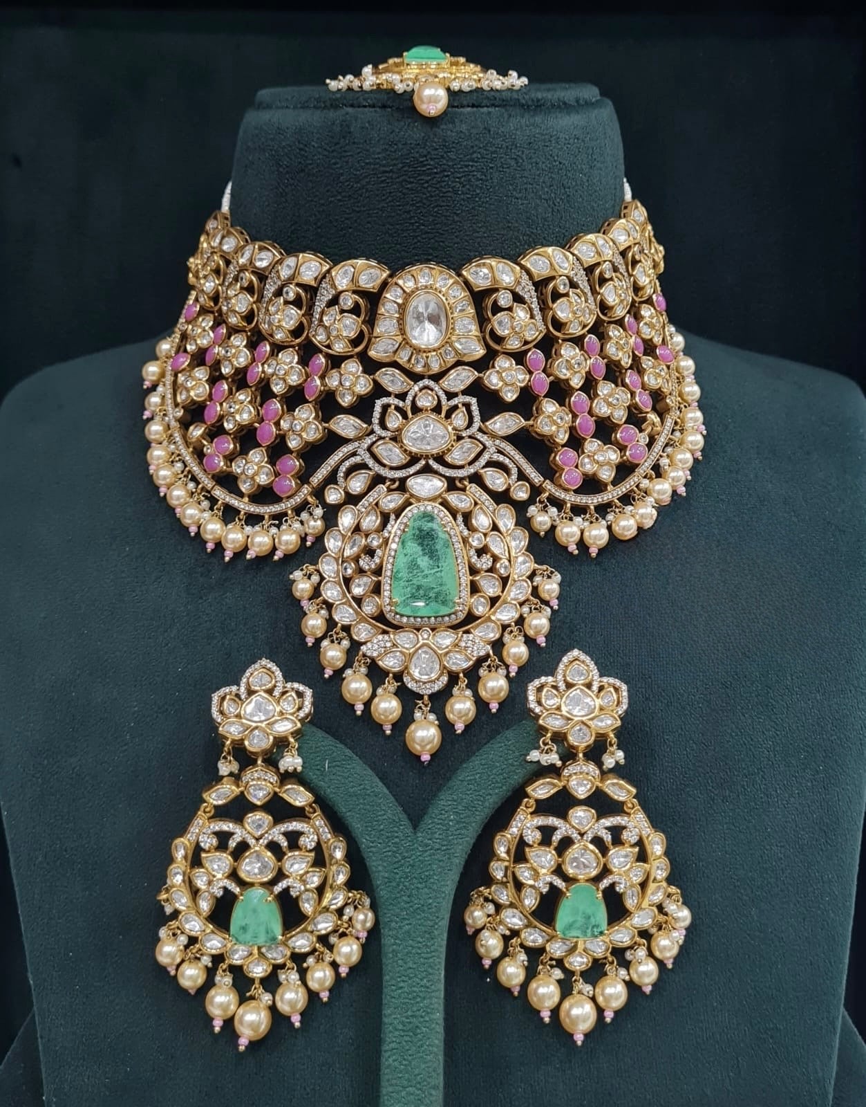 Kundan Bride Set 05502 - KRISHNA'S SWETA JEWELLERY