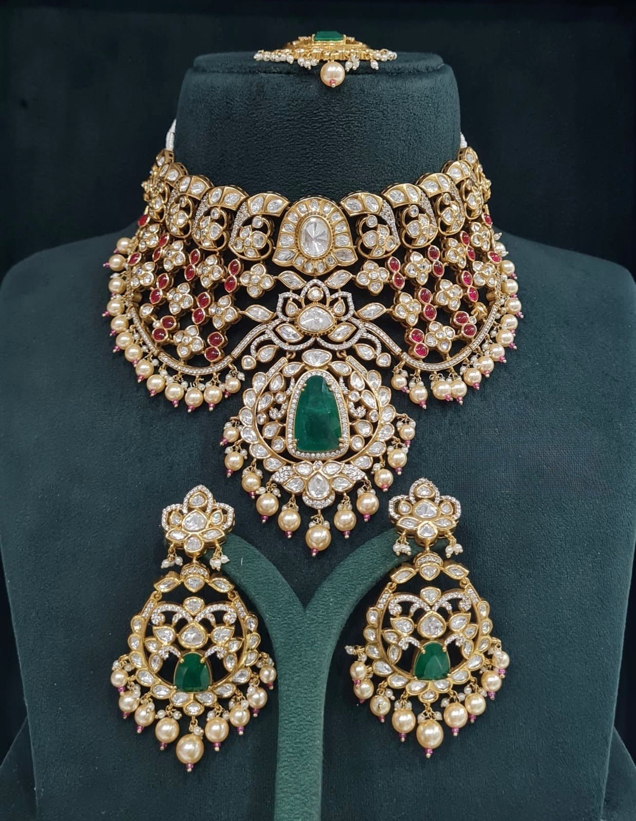 Kundan Bride Set 05502 - KRISHNA'S SWETA JEWELLERY