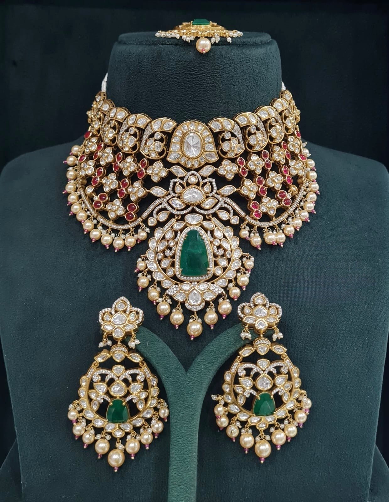 Kundan Bride Set 05502 - KRISHNA'S SWETA JEWELLERY