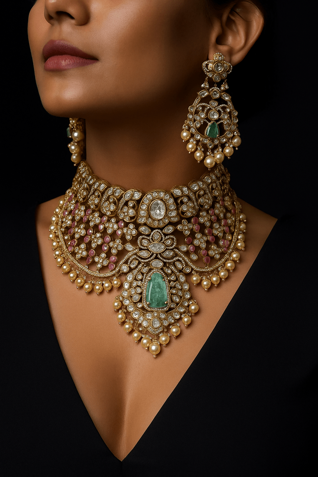 Kundan Bride Set 05502 - KRISHNA'S SWETA JEWELLERY