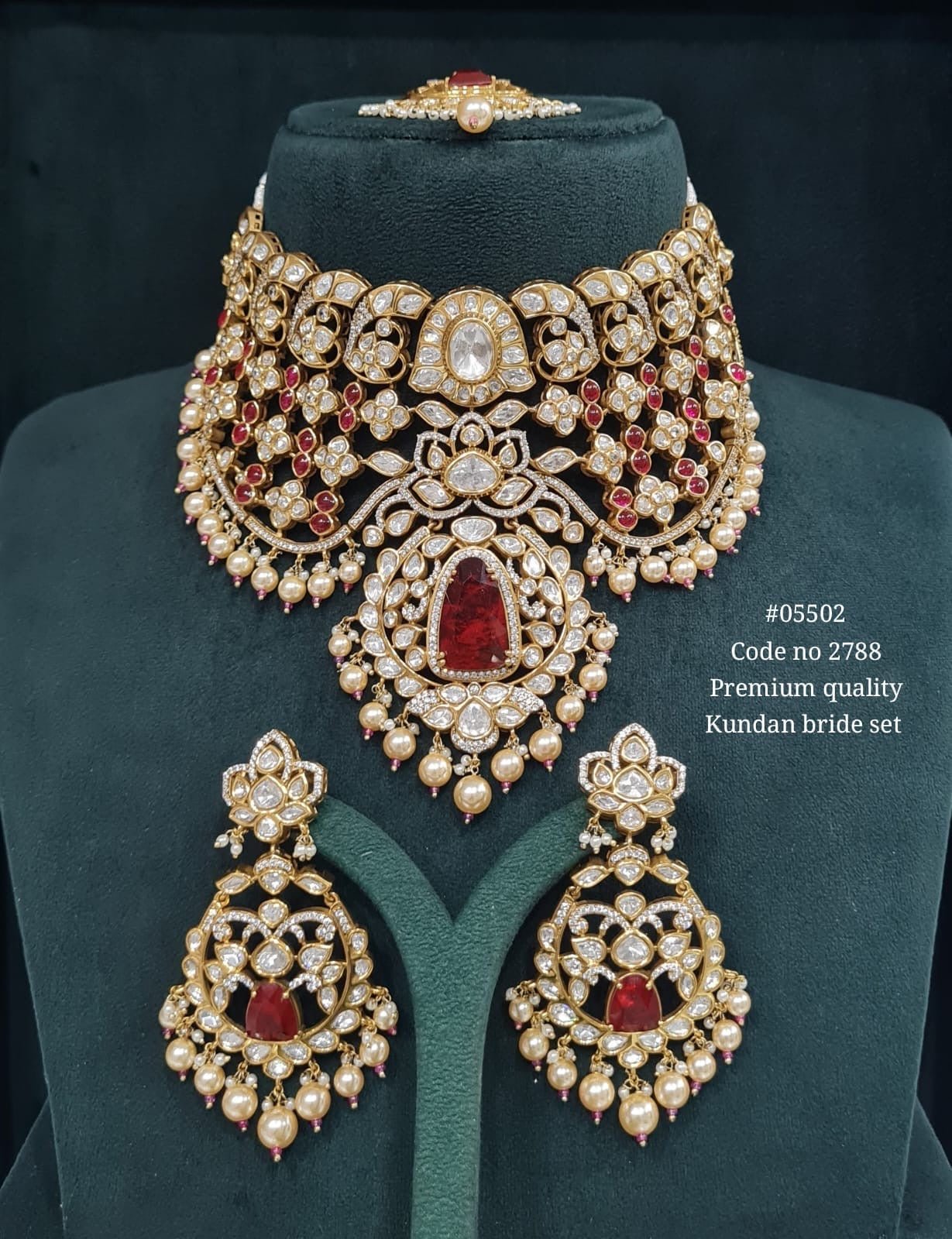 Kundan Bride Set 05502 - KRISHNA'S SWETA JEWELLERY