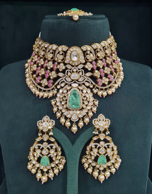 Kundan Bride Set 05502 - KRISHNA'S SWETA JEWELLERY