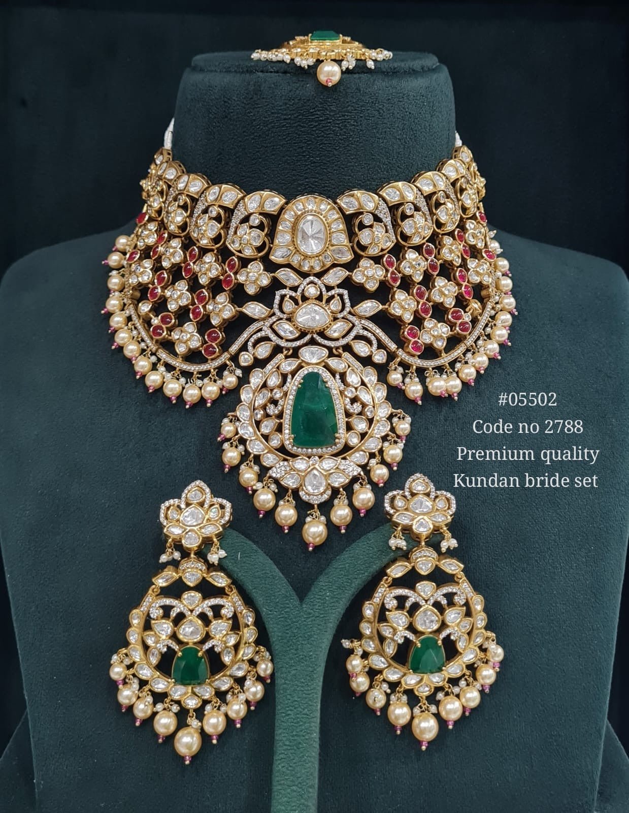 Kundan Bride Set 05502 - KRISHNA'S SWETA JEWELLERY