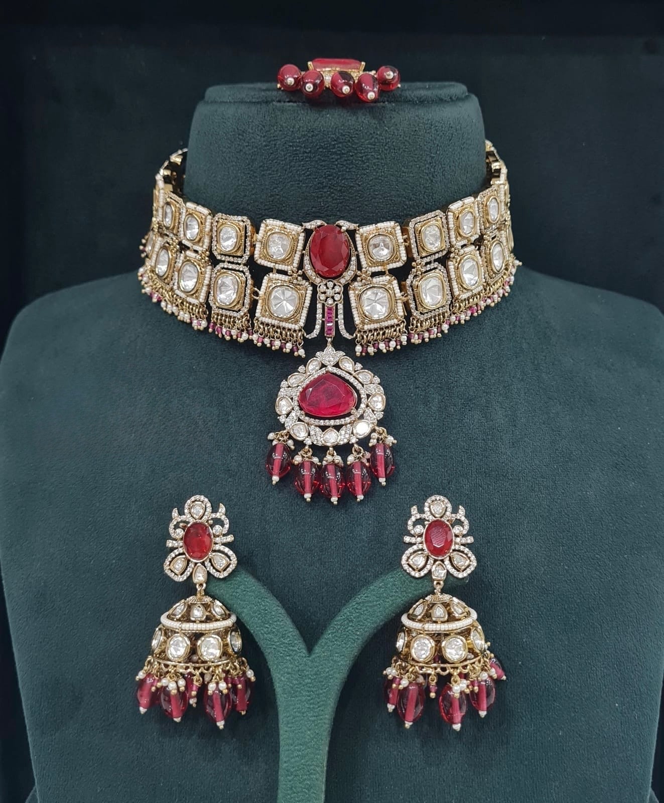 Kundan Bride Set 05842 - KRISHNA'S SWETA JEWELLERY