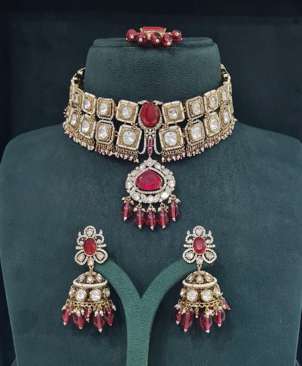 Kundan Bride Set 05842 - KRISHNA'S SWETA JEWELLERY