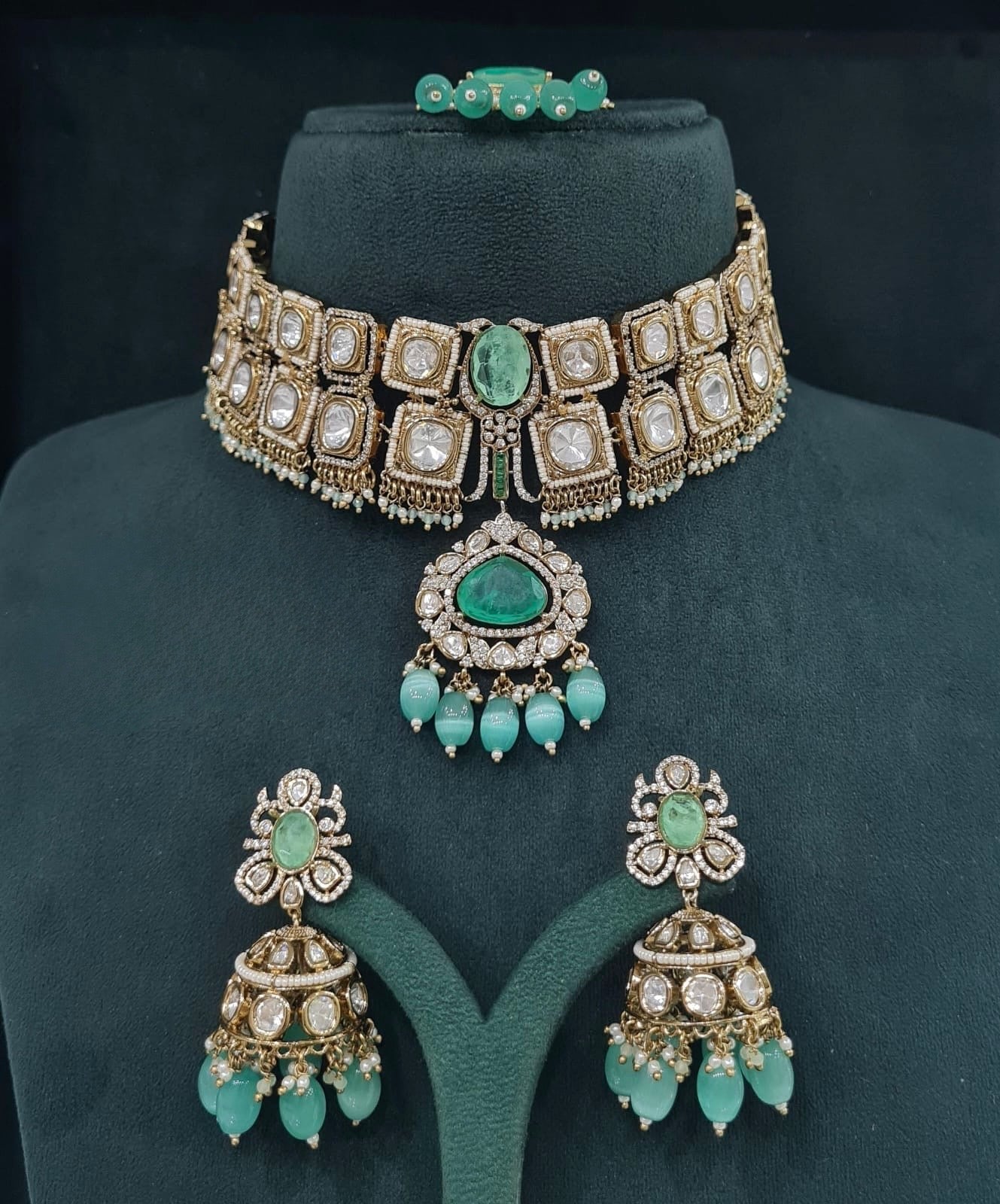 Kundan Bride Set 05842 - KRISHNA'S SWETA JEWELLERY