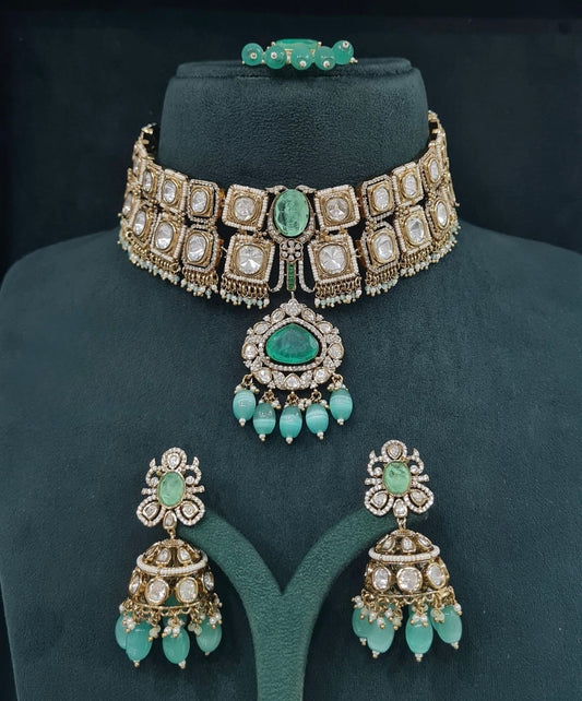 Kundan Bride Set 05842 - KRISHNA'S SWETA JEWELLERY