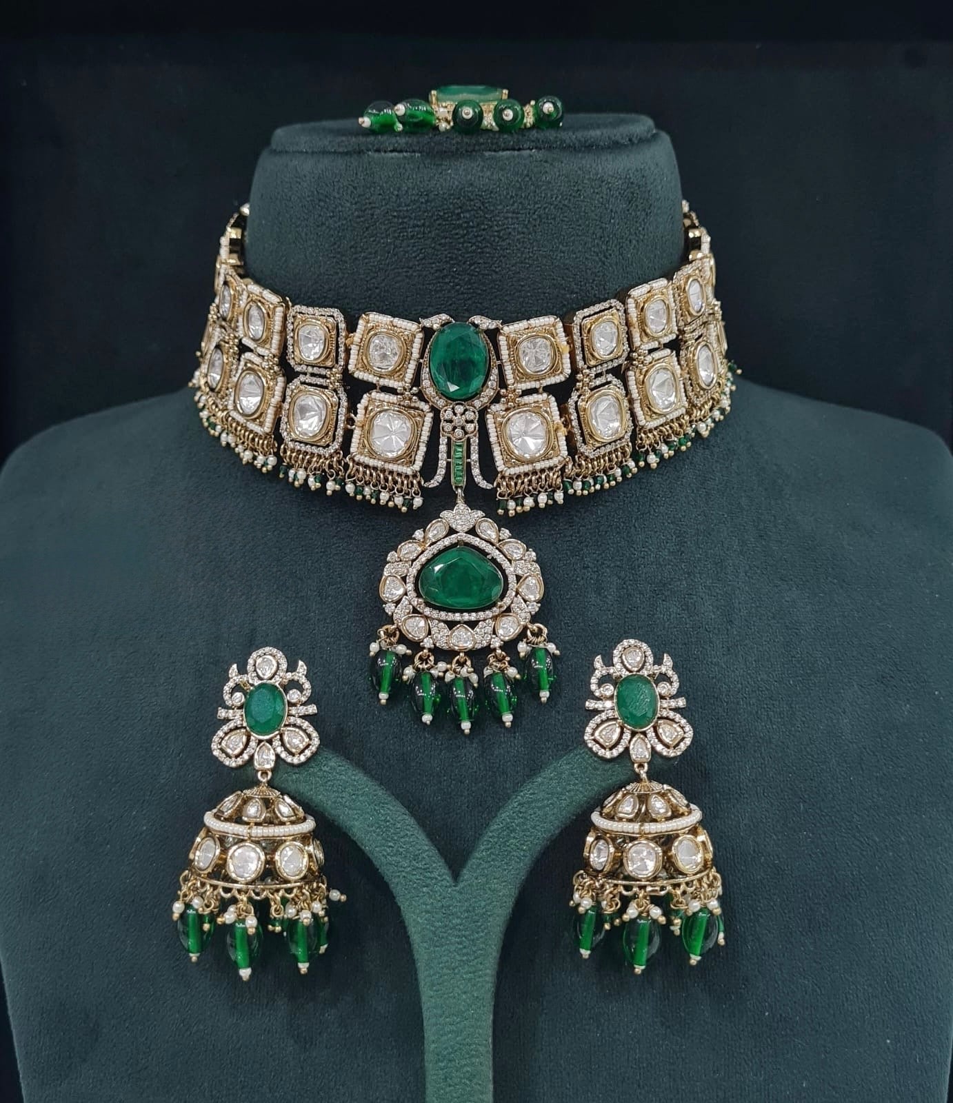 Kundan Bride Set 05842 - KRISHNA'S SWETA JEWELLERY