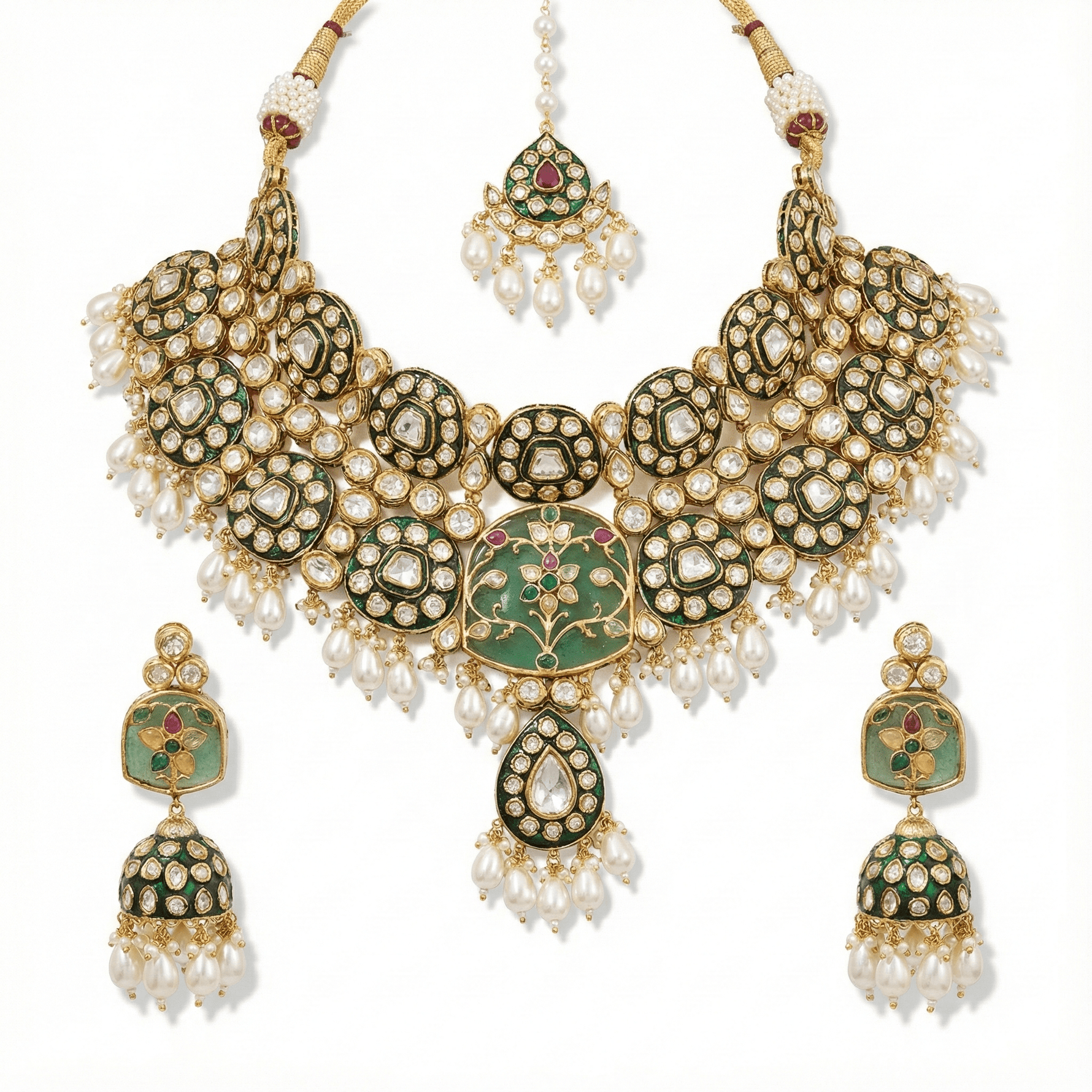 Kundan Bride Set 05900 - KRISHNA'S SWETA JEWELLERY