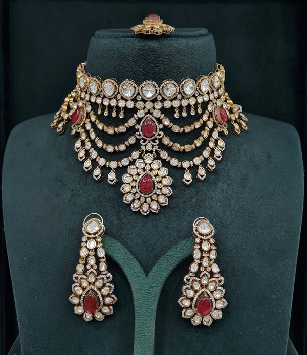 Kundan Bride Set 08105 - KRISHNA'S SWETA JEWELLERY