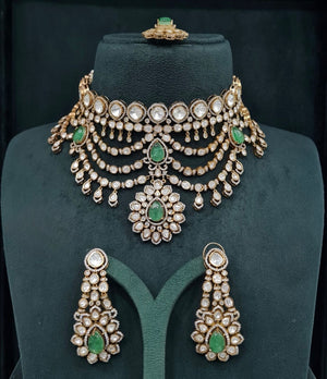 Kundan Bride Set 08105 - KRISHNA'S SWETA JEWELLERY