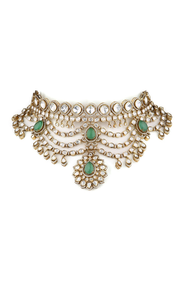 Kundan Bride Set 08105 - KRISHNA'S SWETA JEWELLERY